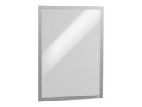 Durable Duraframe - Cadre d'affichage double face adhésif repositionnable - A2 - argent