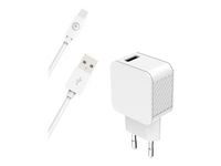 BigBen Connected - Chargeur secteur pour smartphone + câble USB A/Lightning - 1,2m - blanc