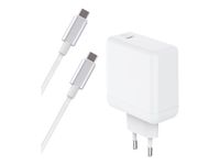 BIGBEN Connected - chargeur secteur pour smartphone - 65W - Power Delivry GaN + Cable USB C/ USB C - Blanc