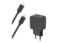 BIGBEN Connected - chargeur secteur pour smartphone - 25W - Power Delivry GaN + Cable USB C/ USB C - Noir