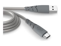 Force Power - Câble Ultra-renforcé - USB A/USB C - 2 m - 3A - Gris - Garanti à vie