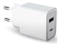 BIGBEN Connected - Force Power Lite - chargeur secteur pour smartphone - 37W (12+25W) - Power Delivery - Blanc - Garanti à vie