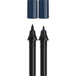 Schneider Paint-It 040 - pack de 2 cartouches de recharge Twin marker - 1 pointe ogive + 1 pointe pinceau - noir