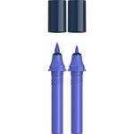 Schneider Paint-It 040 - pack de 2 cartouches de recharge Twin marker - 1 pointe ogive + 1 pointe pinceau - bleu