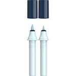 Schneider Paint-It 040 - pack de 2 cartouches de recharge Twin marker - 1 pointe ogive + 1 pointe pinceau - bleu ciel clair