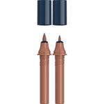 Schneider Paint-It 040 - pack de 2 cartouches de recharge Twin marker - 1 pointe ogive + 1 pointe pinceau - marron