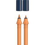 Schneider Paint-It 040 - pack de 2 cartouches de recharge Twin marker - 1 pointe ogive + 1 pointe pinceau - brun topaze