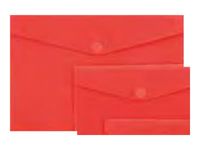 Wonday - Pochette polypro à scratch - 23,7 x 33,3 cm - Vert semi-transparent