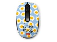 Legami - Souris optique - 4 boutons - sans fil - 2.4 GHz - récepteur sans fil USB - marguerite