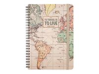Agenda à spirale 1 semaine sur 2 pages - 15 x 21 cm - voyage - Legami