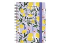 Agenda à spirale 1 semaine sur 2 pages - 15 x 21 cm - citron - Legami