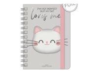 Agenda à spirale 1 semaine sur 2 pages - 15 x 21 cm - chaton - Legami