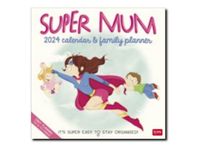 Legami Special Edition - Calendrier illustré mensuel - 2024 - 30 x 29 cm - super maman