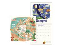 Legami - Calendrier mensuel 2024 - 30 x 29 cm - villes du monde