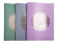 Exacompta Ellipse - Porte vues - 40 vues - A4 - timbre en or rose - gris, vert céladon, vieux rose