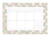 Blue Art - Sous-main plannificateur hebdomadaire - Psycho - 52 feuilles détachables - 19,3 x 27 cm