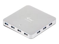 i-Tec USB 3.0 Metal Charging HUB - Hub - 10 x SuperSpeed USB 3.0 - de bureau