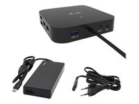 i-Tec USB-C  - Station d'accueil - USB-C / Thunderbolt 3 - 2 x DP - GigE - avec i-Tec Universal Charger 77 W - Europe