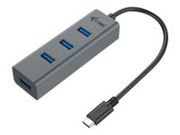 i-Tec USB-C 3.1 Metal HUB - Hub - 4 x SuperSpeed USB 3.0 - de bureau