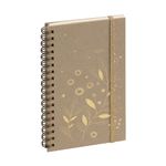 Agenda de poche spiralé Végétal Espace 16S - 1 semaine sur 2 pages -  9 x 16 cm - kraft - Exacompta