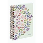 Agenda de poche Chemin des Marettes spiralé recyclé - 1 semaine sur 2 pages - 9 x 16 cm - vert pâle - Exacompta