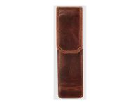 Maverick The Original - Boîtier de stylo - 2 pens - cuir de vachette pleine fleur tanné végétal - brun