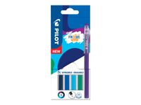 Pilot FriXion Ball Stick - 6 Rollers effaçables - couleurs froides assorties