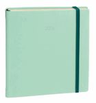 Agenda à élastique Silk Executif Prestige - 1 semaine sur 2 pages - 16 x 16 cm - vert - Quo Vadis
