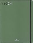 Agenda Flex - 1 semaine sur 2 pages - 22 x 28 cm - kaki - Oberthur