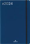 Agenda Flex - 1 semaine sur 2 pages - 17 x 24,5 cm - bleu marine - Oberthur