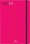 Agenda Flex - 1 semaine sur 2 pages - 17 x 24,5 cm - fuchsia - Oberthur