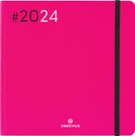 Agenda Flex - 1 semaine sur 2 pages - 16 x 16 cm - fuchsia - Oberthur