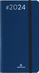 Agenda de poche Flex - 1 semaine sur 2 pages - 9,5 x 17,5 cm - bleu marine - Oberthur