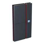 Agenda à élastique Office - 1 semaine sur 2 pages - 9 x 17 cm - gris/rouge - Oxford