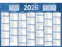 Calendrier bancaire année civile BOUCHUT "230 Bleu" 38,5 x 54 cm coloris bleu Pefc 70 %