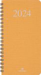 Agenda de poche Galway - 1 semaine sur 2 pages - 9,5 x 17 cm - moutarde - Oberthur