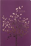 Agenda Astoria - 1 semaine sur 2 pages - 17 x 24,5 cm - prune - Oberthur