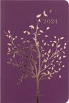 Agenda Astoria - 1 semaine sur 2 pages - 10 x 15 cm - prune - Oberthur