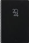 Agenda à spirale Portland - 1 semaine sur 2 pages - 17 x 24,5 cm - noir - Oberthur