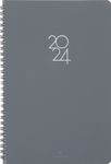 Agenda à spirale Portland - 1 semaine sur 2 pages - 17 x 24,5 cm - gris - Oberthur