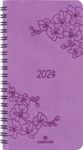Agenda de poche spiralé Primrose - 1 semaine sur 2 pages - 9,5 x 17 cm - lilas - Oberthur