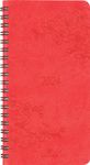 Agenda de poche spiralé Primrose - 1 semaine sur 2 pages - 9,5 x 17 cm - corail - Oberthur