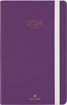 Agenda Eton - 1 semaine sur 2 pages - 13 x 21 cm - violet - Oberthur