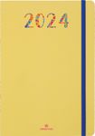 Agenda Merida - 1 semaine sur 2 pages - 17 x 24,5 cm - jaune - Oberthur