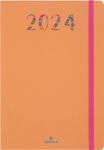 Agenda Merida - 1 semaine sur 2 pages - 17 x 24,5 cm - orange - Oberthur