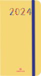 Agenda de poche Merida - 1 semaine sur 2 pages - 9,5 x 17 cm - jaune - Oberthur