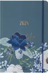 Agenda Giverny - 1 semaine sur 2 pages - 17 x 24,5 cm - bleu - Oberthur