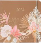 Agenda Giverny - 1 semaine sur 2 pages - 16 x 16 cm - terracota - Oberthur