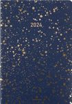 Agenda Céleste - 1 semaine sur 2 pages - 17 x 24,5 cm - bleu marine/or - Oberthur