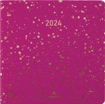 Agenda Céleste - 1 semaine sur 2 pages - 16 x 16 cm - fuchsia/or - Oberthur